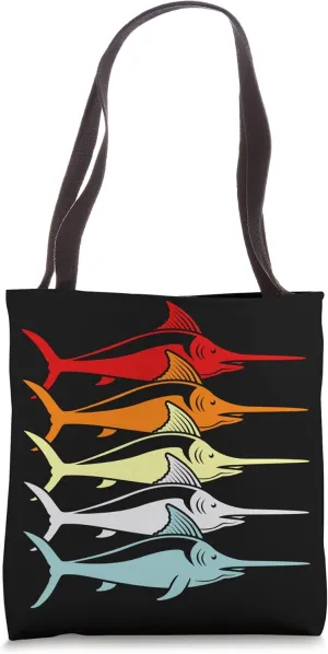Retro Swordfish Tote Bag