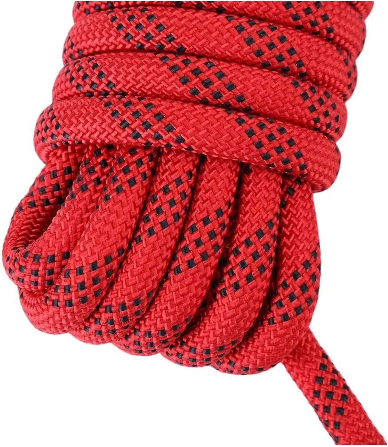 Rock Climbing Rope, Outdoor Climbing Rope Static Rock Climbing Rope for Hiking Mountaineering Training Rescue Fire Escape (Black)