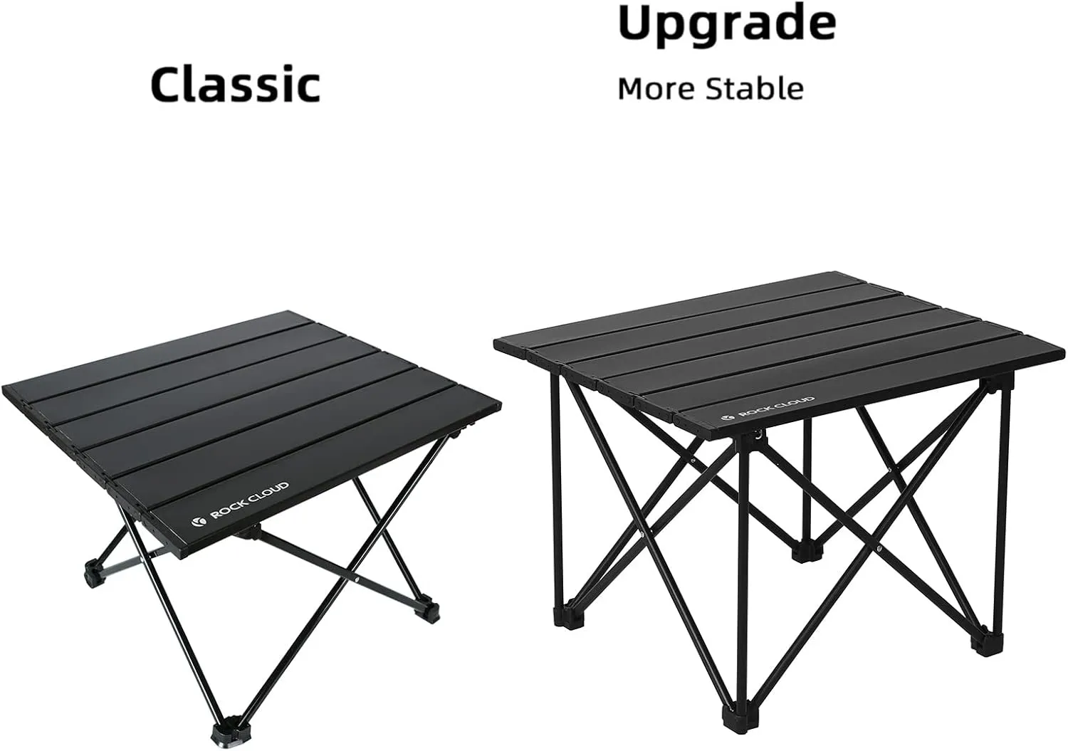 ROCK CLOUD Portable Camping Table Ultralight Aluminum Camp Table Folding Compact Beach Table for Camping Hiking Backpacking Outdoor Picnic(Reinforced Frame-Medium)