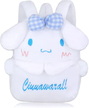 Roffatide Anime Big Ear Dog Cartoon Stuffed Backpack Kawaii Lolita JK Women Bag Birthday Gifts White