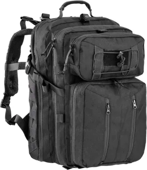 ROGER Everyday Rugged Tactical Backpack 40 Liters, Black