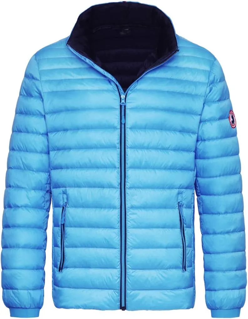 Rokka&Rolla Men's Lightweight Packable Down Jacket Puffer Coat