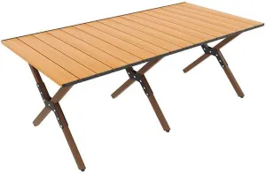 Roll-Up Table with Carrying Bag Lightweight Stable Folding Table Ideal for Camping Beach Parties and More