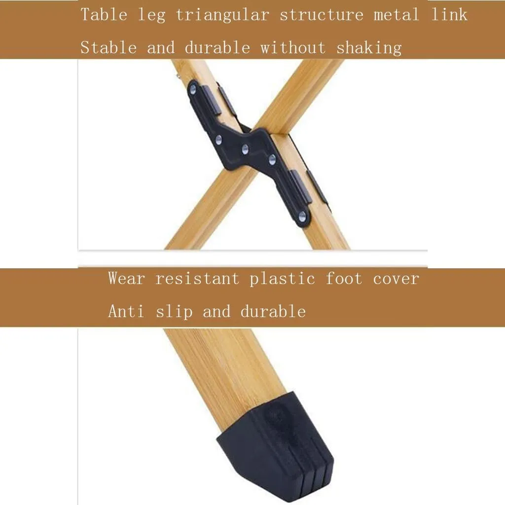 Roll-Up Table with Carrying Bag Lightweight Stable Folding Table Ideal for Camping Beach Parties and More