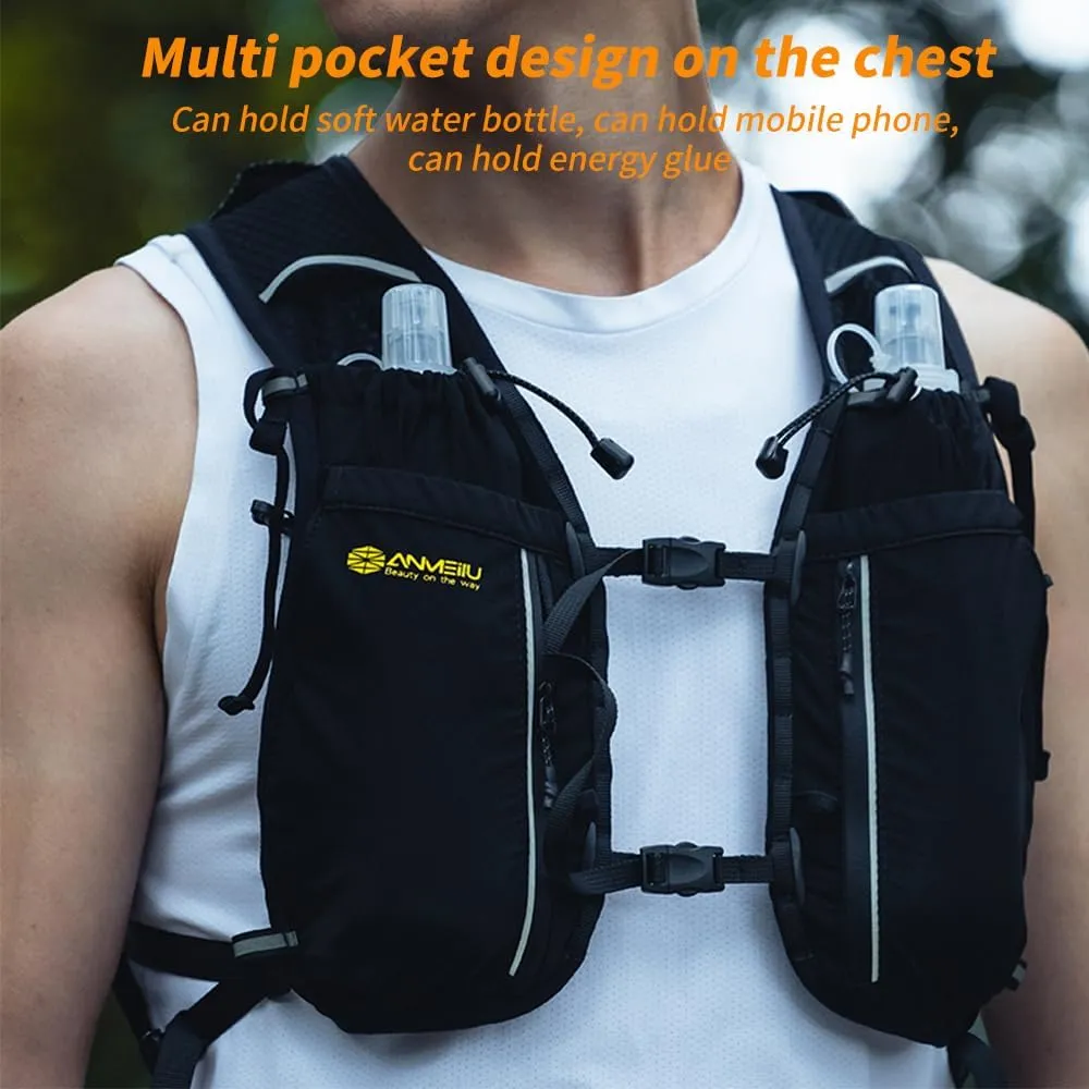Running Backpack, Cycling Bag, Off-Road Running Backpack, 10L Marathon Running Vest Bag, Hiking Backpack