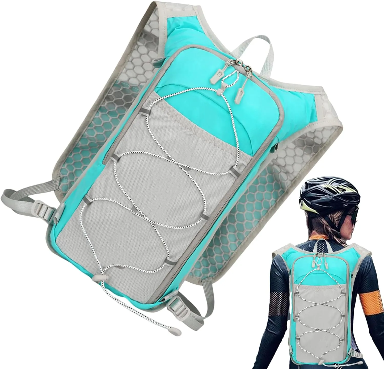 Running Backpack - Outdoor Jogging Water Bladder,Breathable & Reflective Hydration Backpack for Running and Jogging, for Runs, Cycling, Trails, Marathons