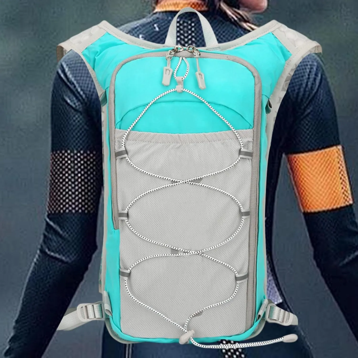 Running Backpack - Outdoor Jogging Water Bladder,Breathable & Reflective Hydration Backpack for Running and Jogging, for Runs, Cycling, Trails, Marathons