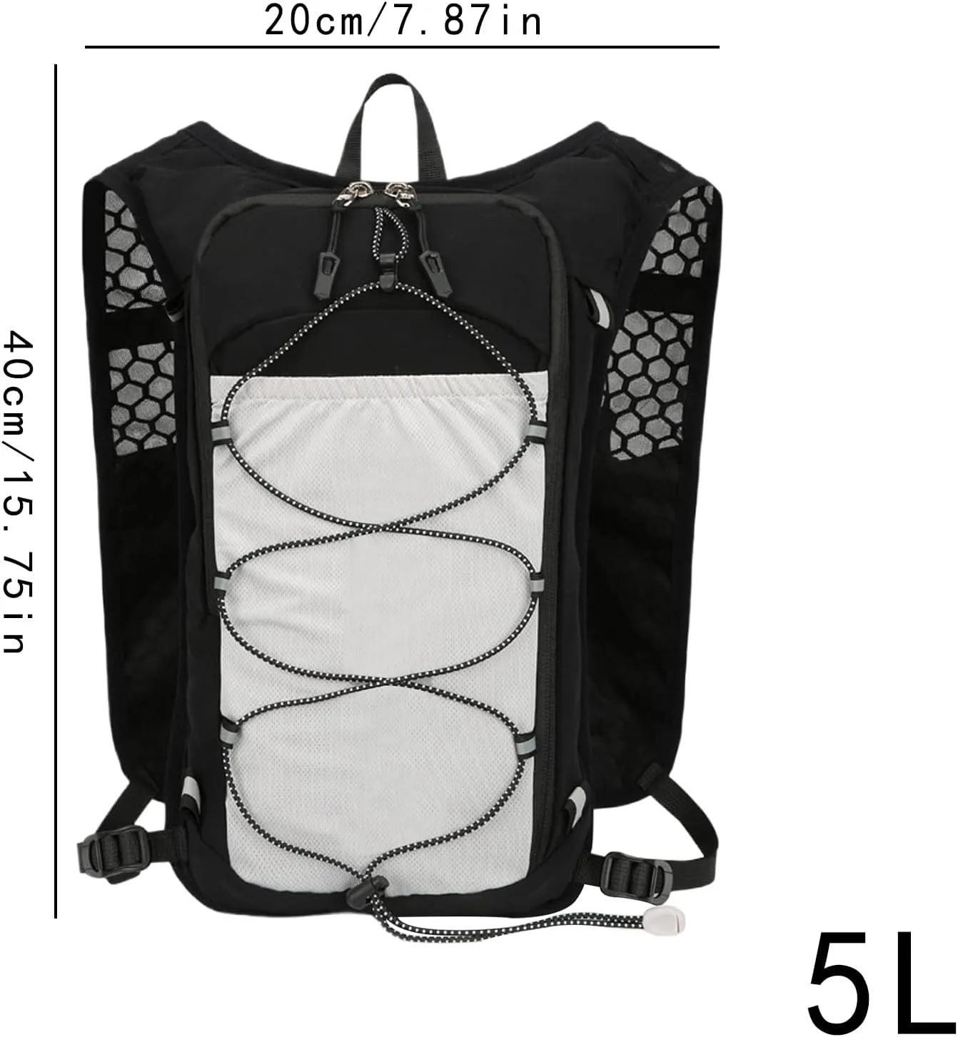 Running Backpack - Outdoor Jogging Water Bladder,Breathable & Reflective Hydration Backpack for Running and Jogging, for Runs, Cycling, Trails, Marathons