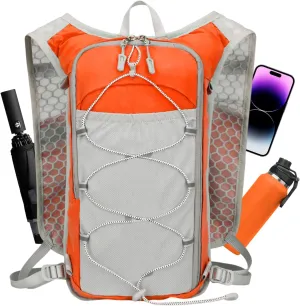 Running Backpack - Sports Hydration Pack, Lightweight Running Gear | Running Hydration Pack, Jogging Daypack with Pockets, Reflective Hydration Backpack for Running Jogging Runs Cycling Marathons