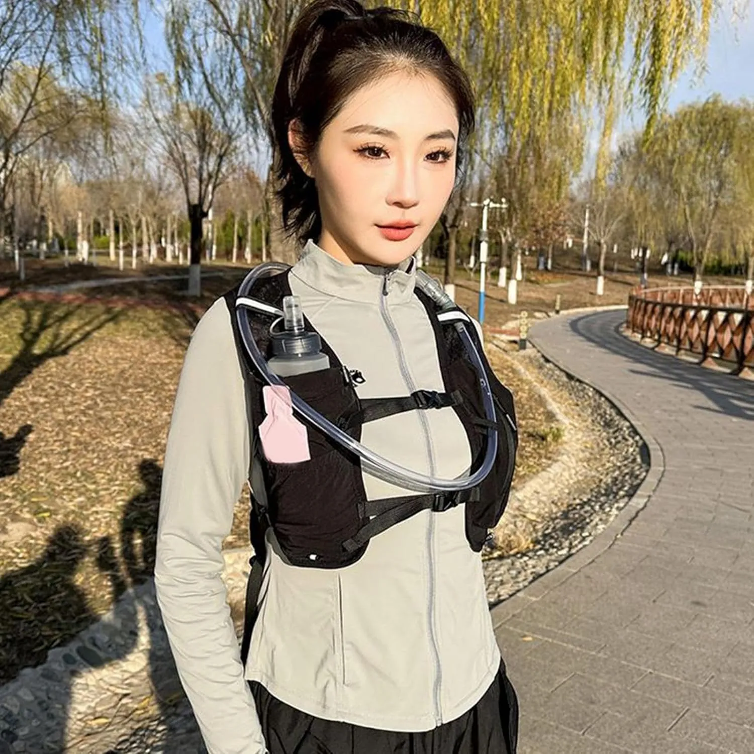 Running Backpack Water Vest Hydration Pack - Water Backpack for Running, | Lightweight Storage Bag Vest, Waterproof Bottle Holder Camping Gear for Hiking, Cycling, Climbing Outdoor