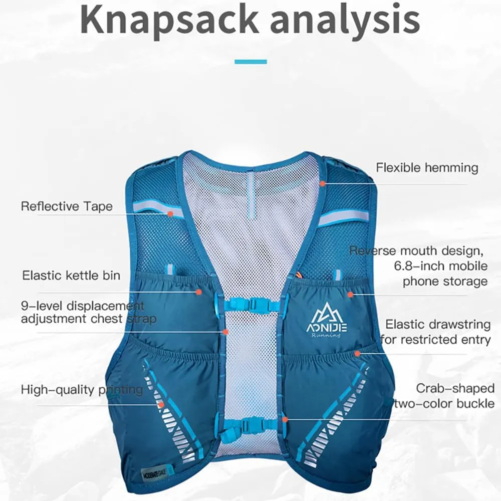 Running Hydration Vest Comfortable & Adjustable Hydration Backpack for Running Hiking Climbing Cycling Hydration Pack Vest