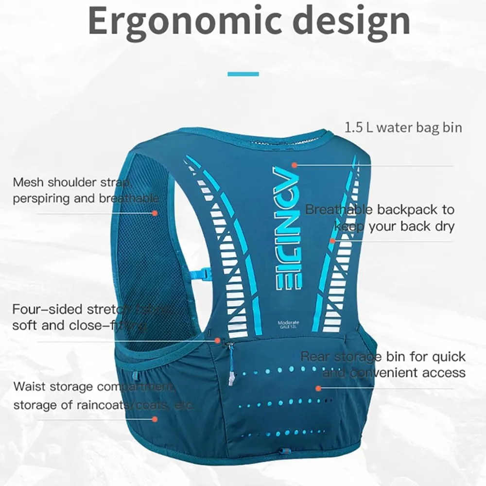 Running Hydration Vest Comfortable & Adjustable Hydration Backpack for Running Hiking Climbing Cycling Hydration Pack Vest