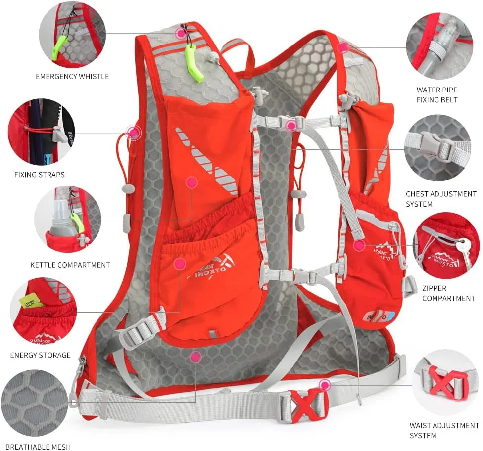 Running Hydration Vest for Men Women Water Backpack for Running 3L Running Hydration Pack for Trail Running Marathon Race Hiking