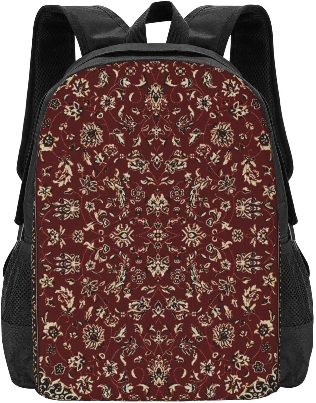 Rust Red Oriental Rug Look Lightweight Packable Backpack Travel Casual Large Capacity Daypack Foldable Backpack For Men Women
