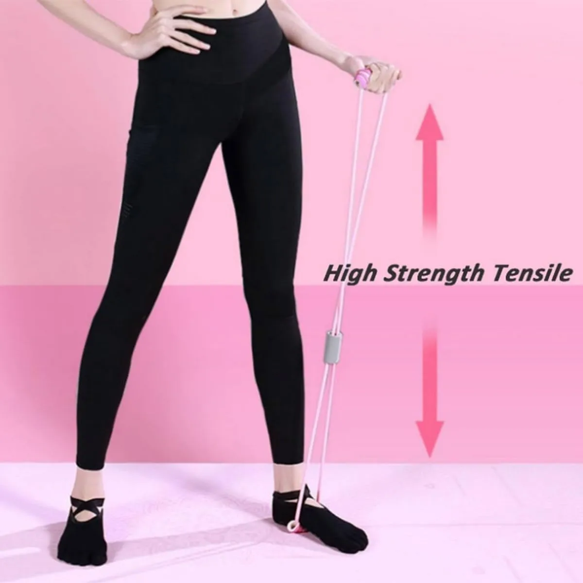 Saludea Resistance Band with Handles,Figure 8 Tension Rope Stretch Elastic,Chest Expander Yoga Gym Fitness Strap Pulling,Arm,Neck,Shoulder Relaxer,Strength Training Flexibility Exercise