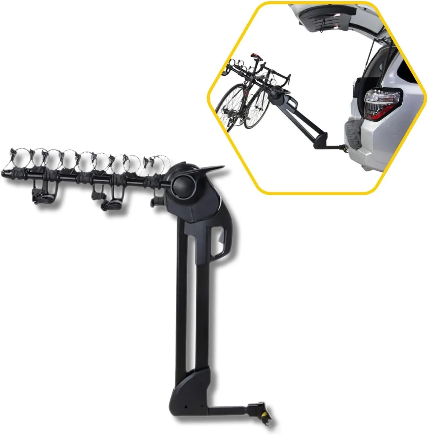 Saris Glide EX Bike Hitch Bike Rack - One-Hand Trigger Release, Easy Hatch Access, Lightweight & Durable, Integrated Security, Smooth Glide Action, Black (5-Bike)