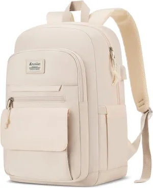 School Backpack for Teen Girls, 15.6 Inch Laptop College Backpacks Work Bag Kids Elementary Middle High Campus Bookbag, Cute Students Back Pack Large Travel Daypack for Women