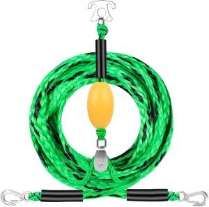 Self Centering Tow Harness for Watersports with Foat Ball, Heavy Duty Boat Tow Harness with Stainless Steel Quick Connector and Stainless Steel Rider