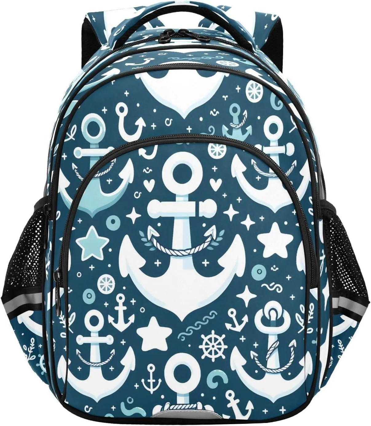 senya Backpack Toddler School Book Bag for Girls Boys Kids Travel Bag Blue White Spear 8-14 Years Old