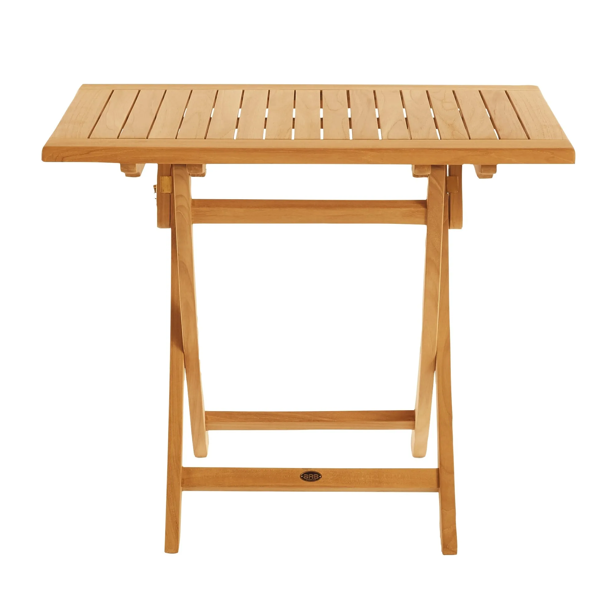 SET568-532 - Asia teak folding table - Rectangular 35" with 2 Colorado Textilene folding armchairs
