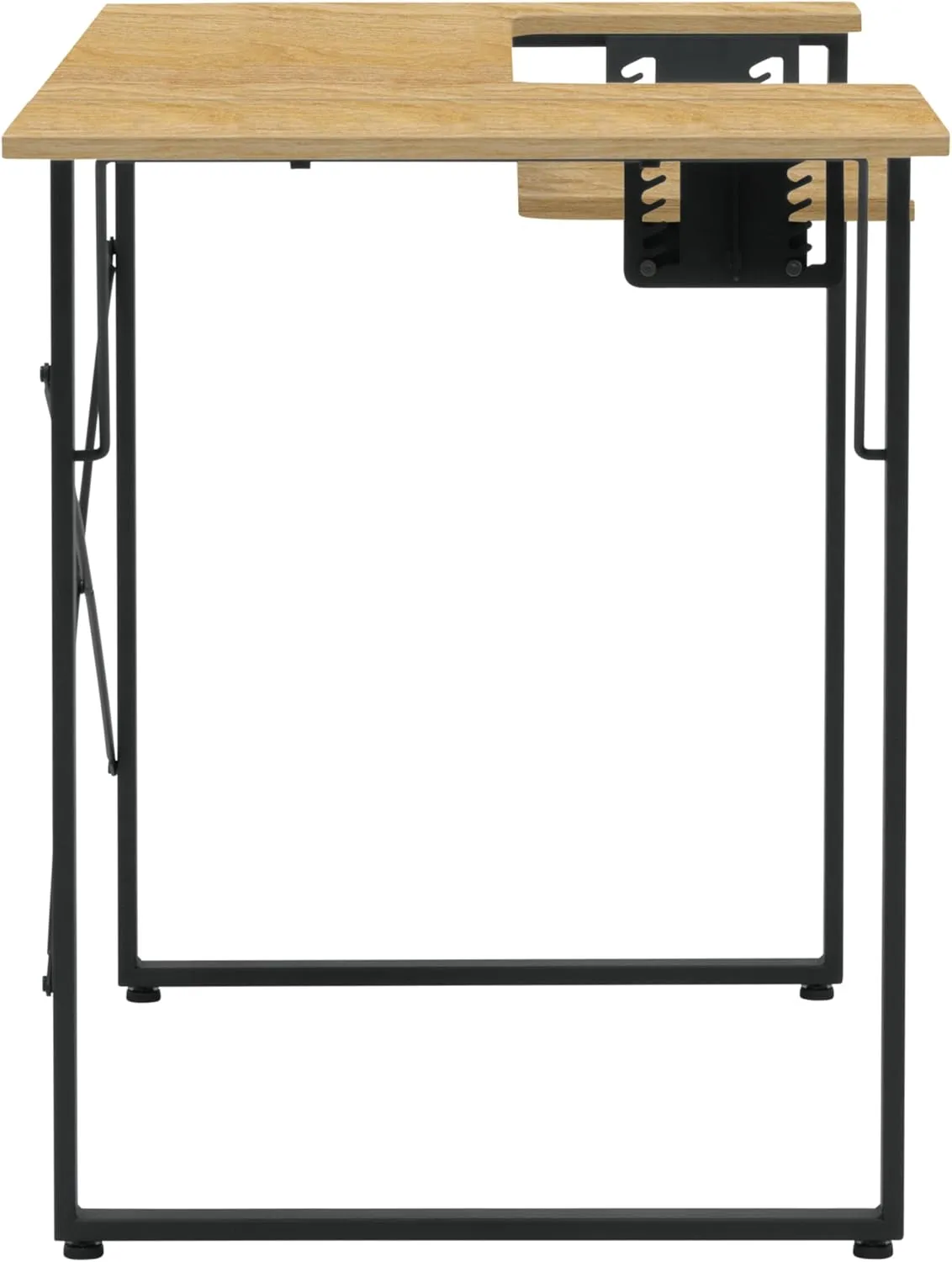 Sew Ready Dart Wood/Metal Multipurpose Machine Table Workstation Desk with Folding Top for Crafts, Sewing, Computers, Laptops, Games, Graphite/Ashwood, 41W
