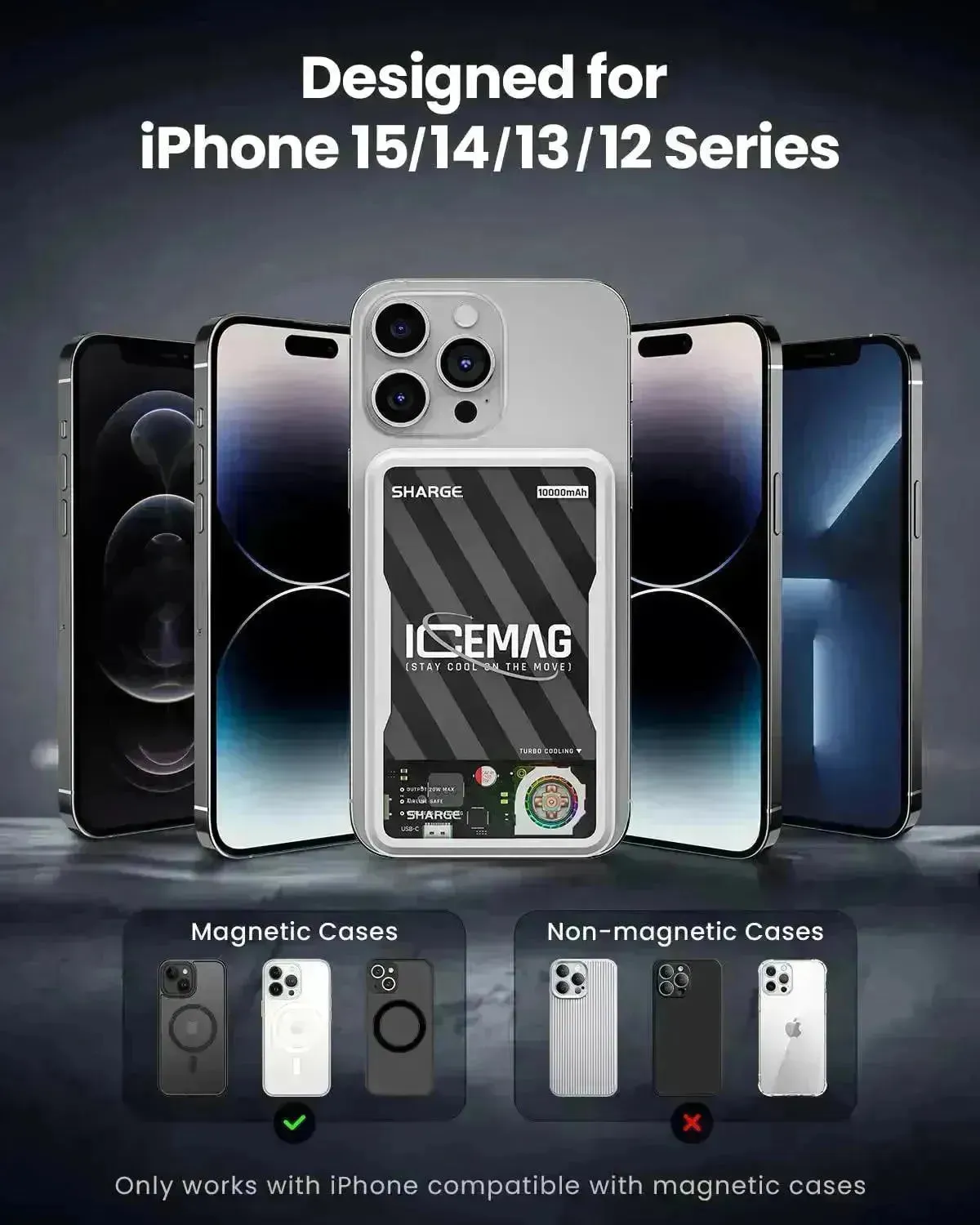 SHARGE ICEMAG Magnetic Power Bank (10000mAh)