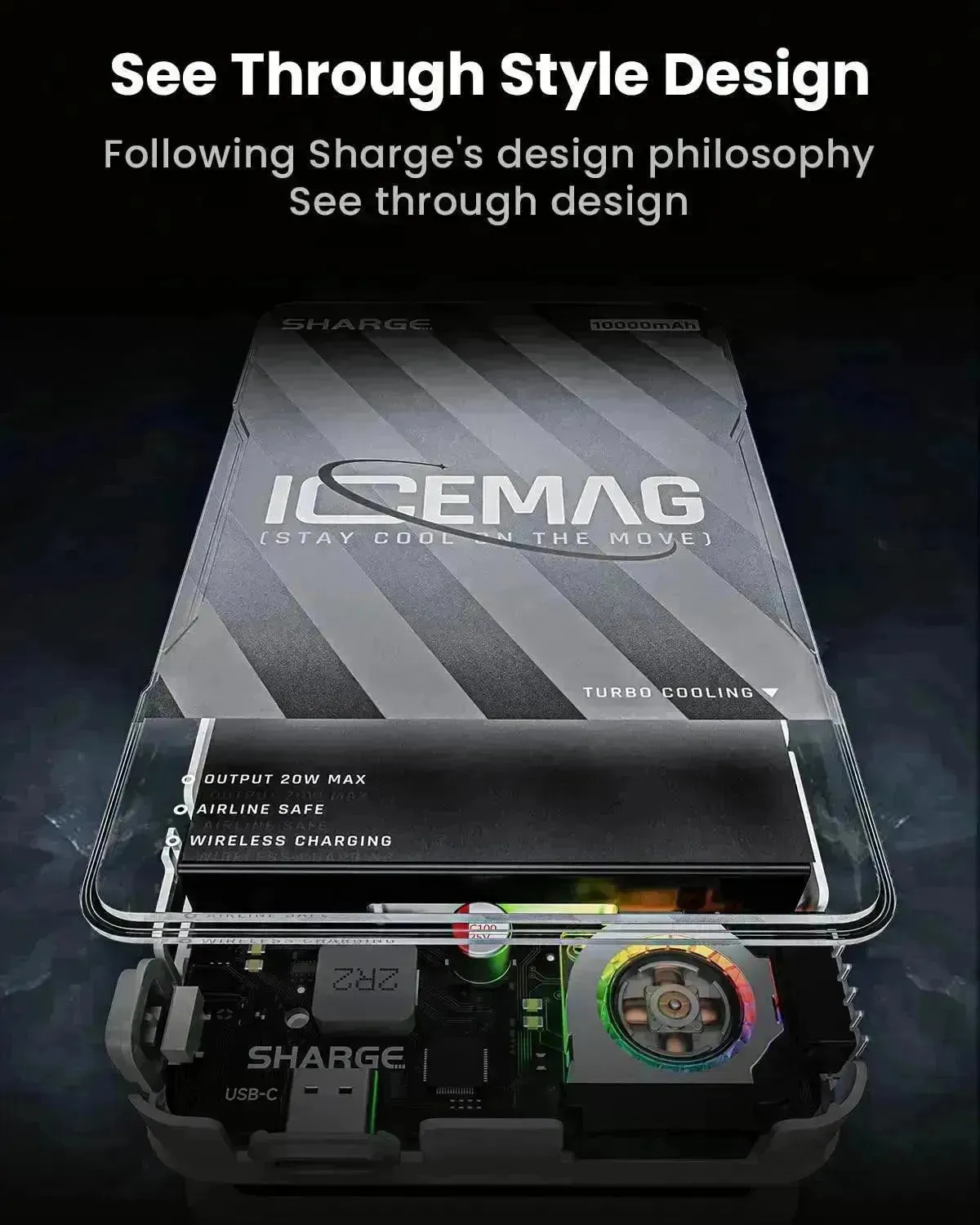 SHARGE ICEMAG Magnetic Power Bank (10000mAh)