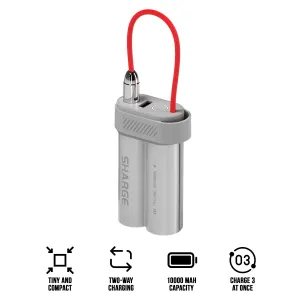Sharge Pouch Mini Power Bank 10000mAh 30W with Built-in USB-C Cable (Grey) (P2)