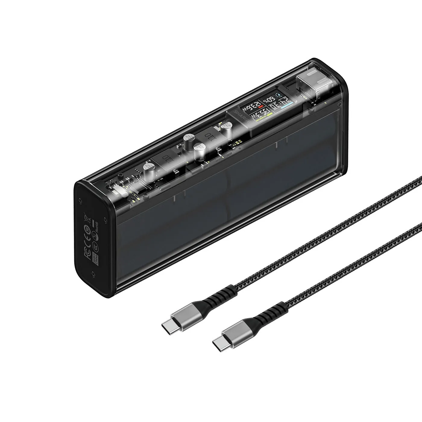 Shargeek 140 Power Bank 20000mAH 140W (Black) (X1i)   Free Sharge Power Bank Travel Case for Shargeek 170/ X1i