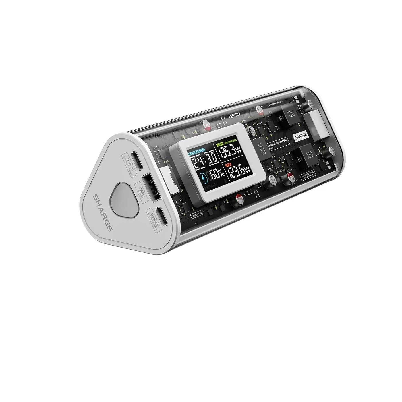 Shargeek 170 Power Bank 24000mAh 170W (White) (SP170)   Free Sharge Power Bank Travel Case for Shargeek 170/ X1i