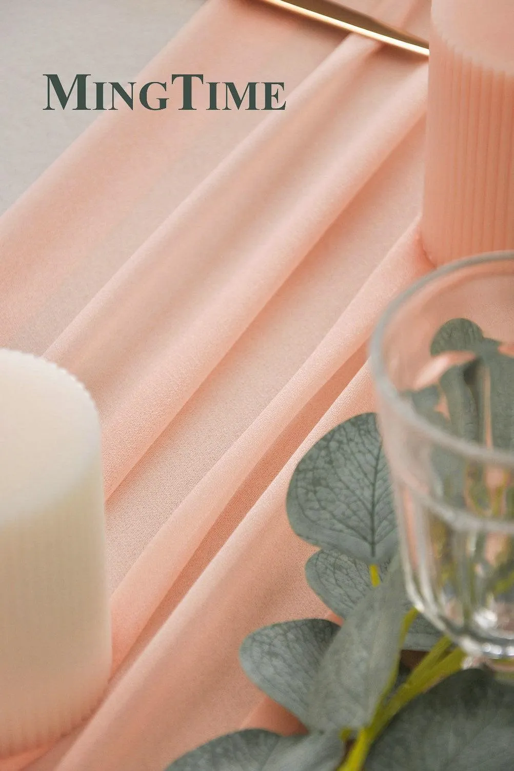Sheer Chiffon Luxury Solid Colorful Table Runner