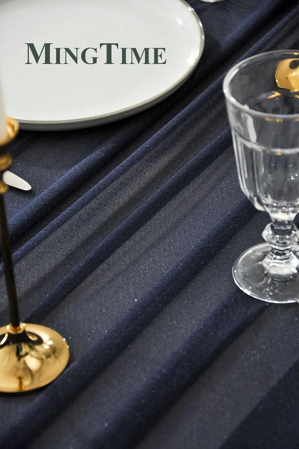 Sheer Chiffon Luxury Solid Colorful Table Runner