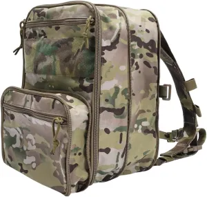 SINAIRSOFT Tactical Expandable Backpack Tactical Hydration Backpack Tactical MOLLE Flatpack D3 Carrier for Vest & Chest Rig (MC)