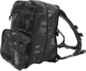 SINAIRSOFT Tactical Expandable Backpack Tactical Hydration Backpack Tactical MOLLE Flatpack D3 Carrier for Vest & Chest Rig (MCBK)