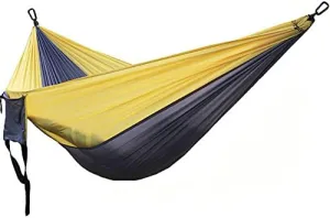 Single & Double Portable Hammock, Hammocks for Trees, with Carabiner and Ropes Folding Comfortable Breathable Durable - for Travel, Beach, Camping, Hiking, Backyard
