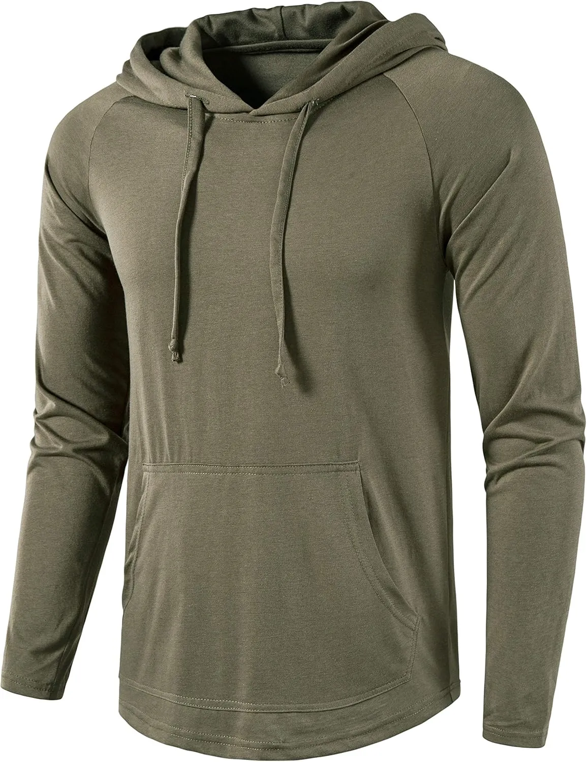 SIR7 Men's Gym Workout Active Long Sleeve Pullover Lightweight Hoodie Casual Hooded Sweatshirts