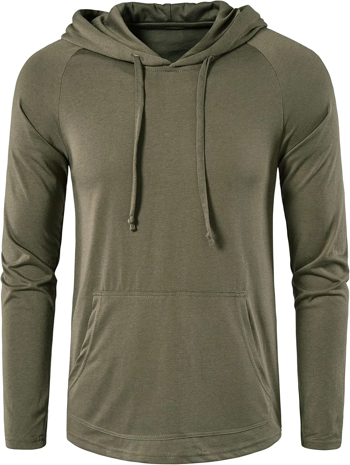 SIR7 Men's Gym Workout Active Long Sleeve Pullover Lightweight Hoodie Casual Hooded Sweatshirts