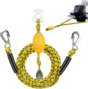 Ski Tow Rope - Water Ski Tow Harness, Boat Tow Rope | Ski Ropes For Water Sports | Heavy Sutro Harness Tube With Quick Connector, 4 Riders Water Sport Connector R