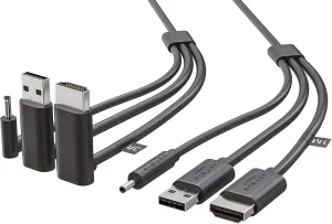 Skywin- 3-in-1 VR Backpack Cable, Compatible with HP Z VR Backpack and HTC Vive - 1Meter Cable for Linkbox and Headset Connection (3.2 Feet, Black)