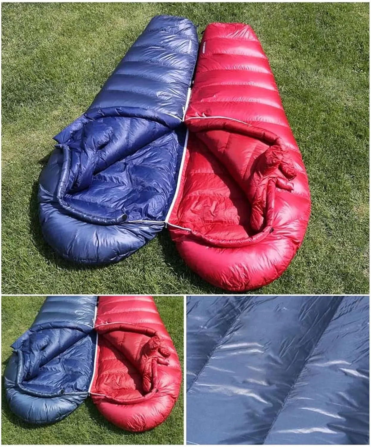 Sleeping Bags Blue/Red Mummy Splicing Single Ultra Light Waterproof Goose Down Winter Sleeping Bag