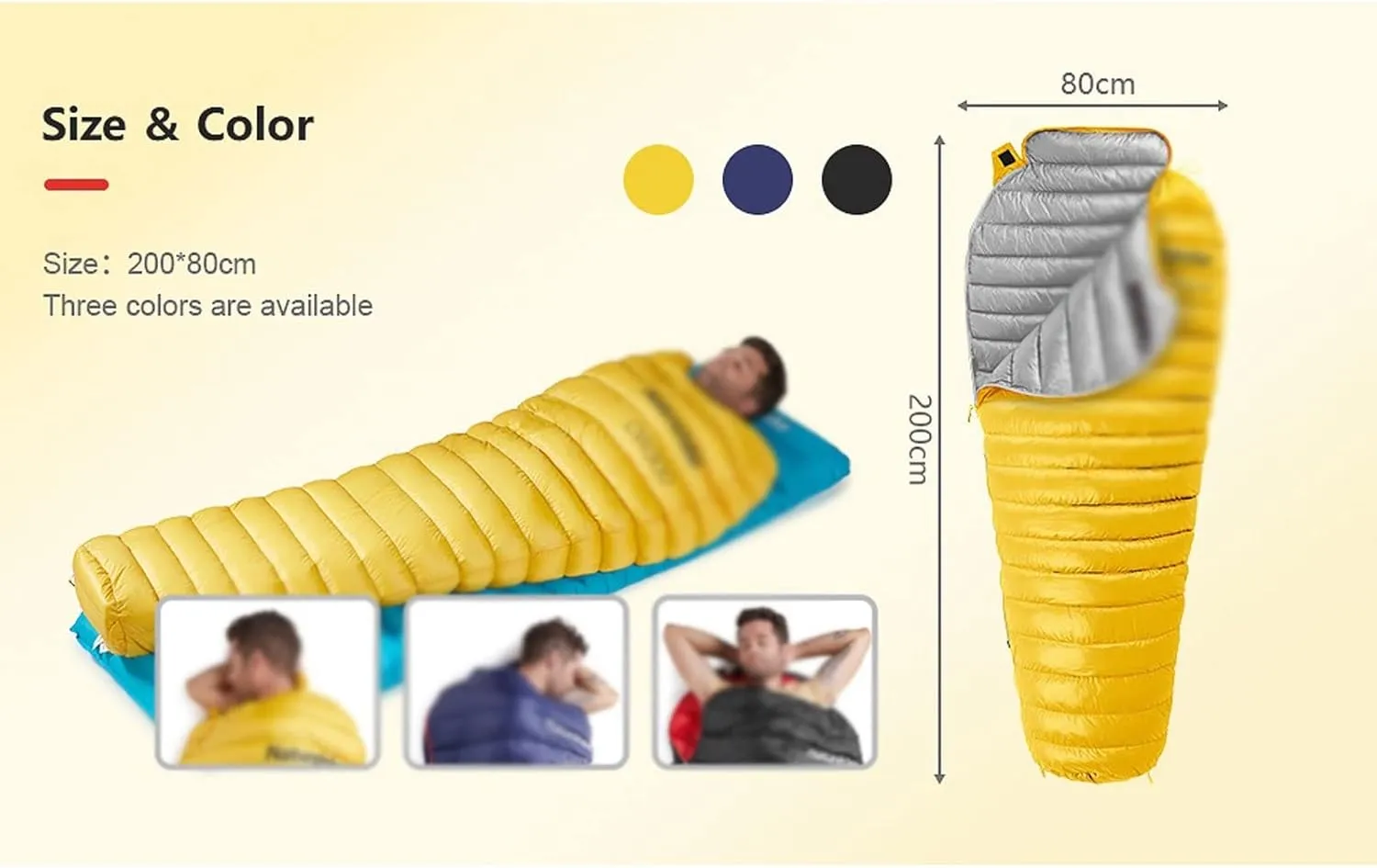 Sleeping Bags Ultralight Warm Sleeping Bag White Goose Down Sleeping Bag Adults Backpacking Camping Mummy Sleep Bags