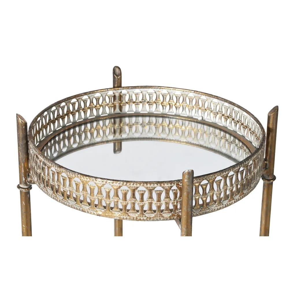 Small Folding Mirrored Tray Table