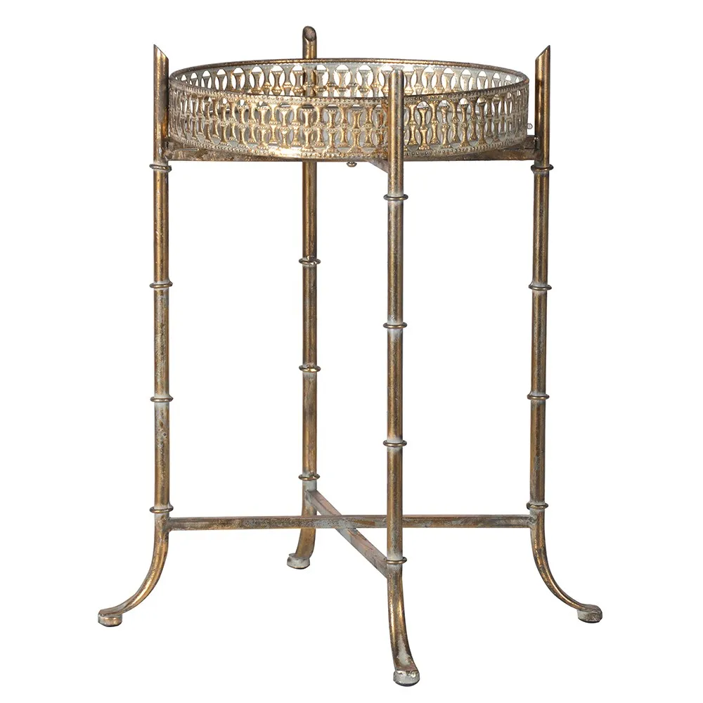 Small Folding Mirrored Tray Table