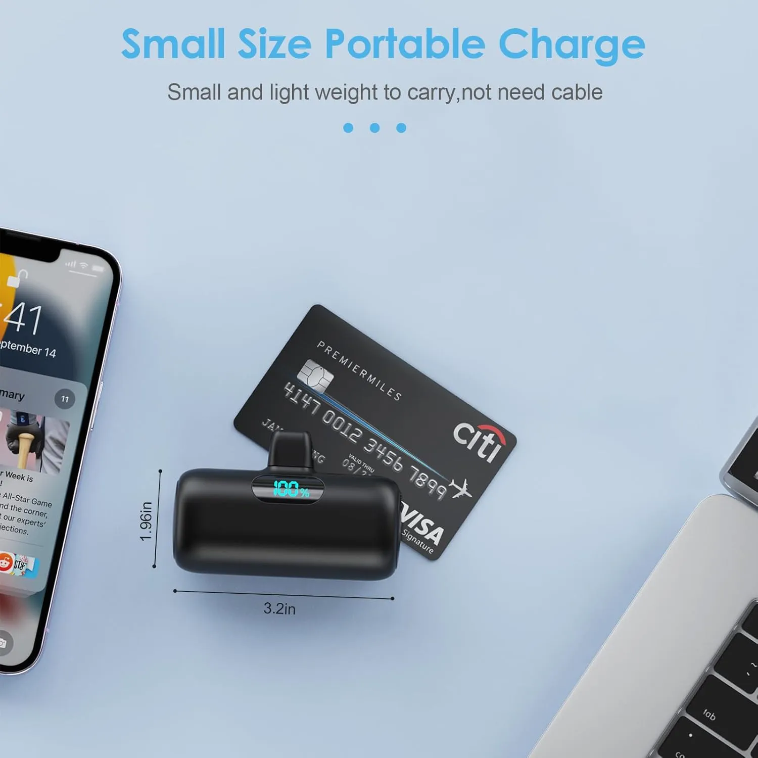 Small Portable Charger for iPhone,Upgraded 5000mAh PD Fast Charging Power Bank,Mini Battery Pack Backup Charger Compatible with iPhone 14/14 Pro Max/13/13 Pro/12 Pro/11/XS/XR/X/8/7/6 etc-Black