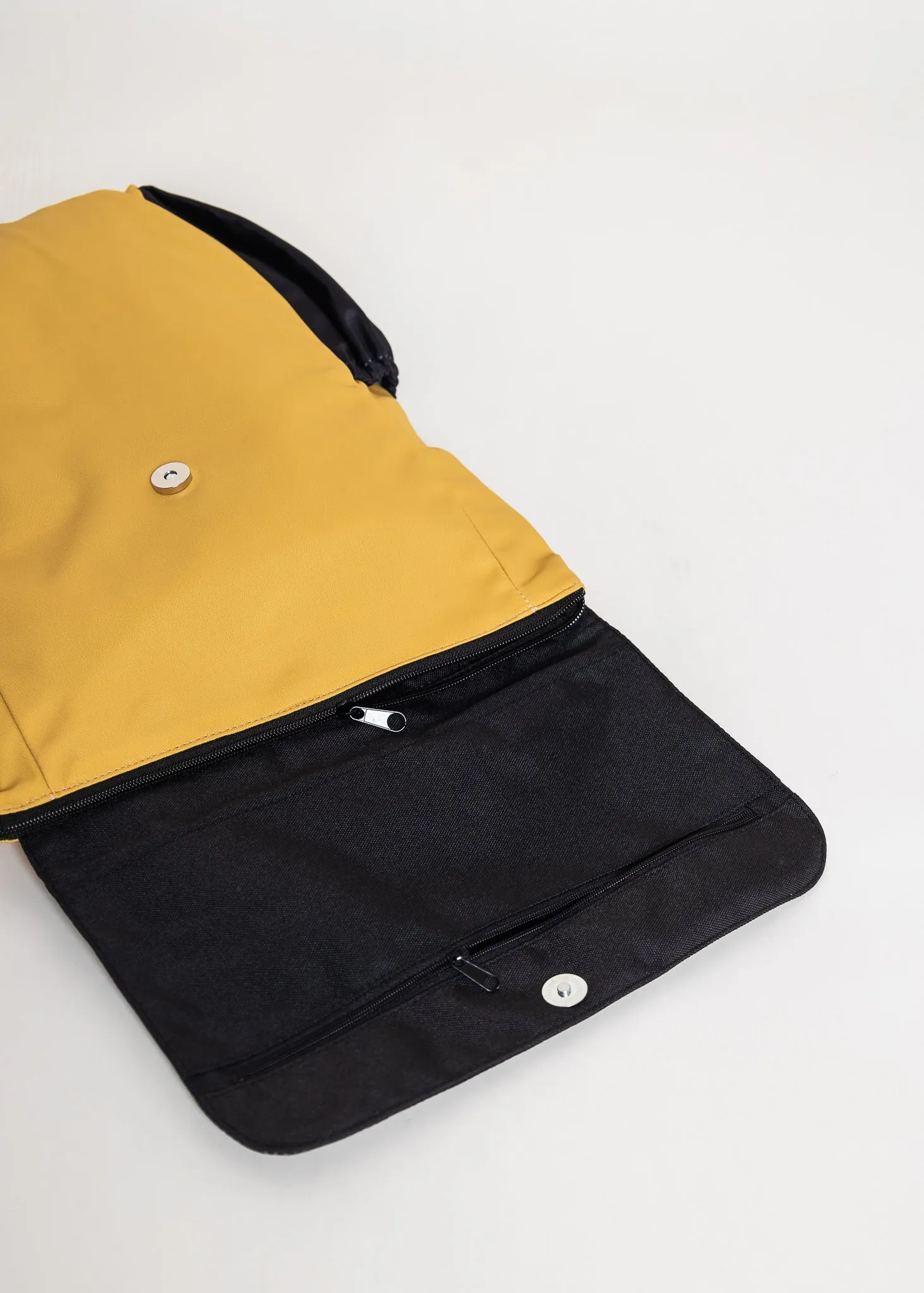 {{Smaller 14 Inch Size}} Mustard Black Utility 4-Way Washable Bag