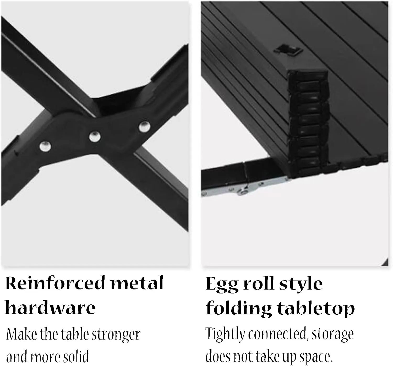 SOBOUR Camping Table Camping Folding Table Foldable Picnic Table Portable Roll Up Desktop Easy to Assembly for Indoor & Outdoor