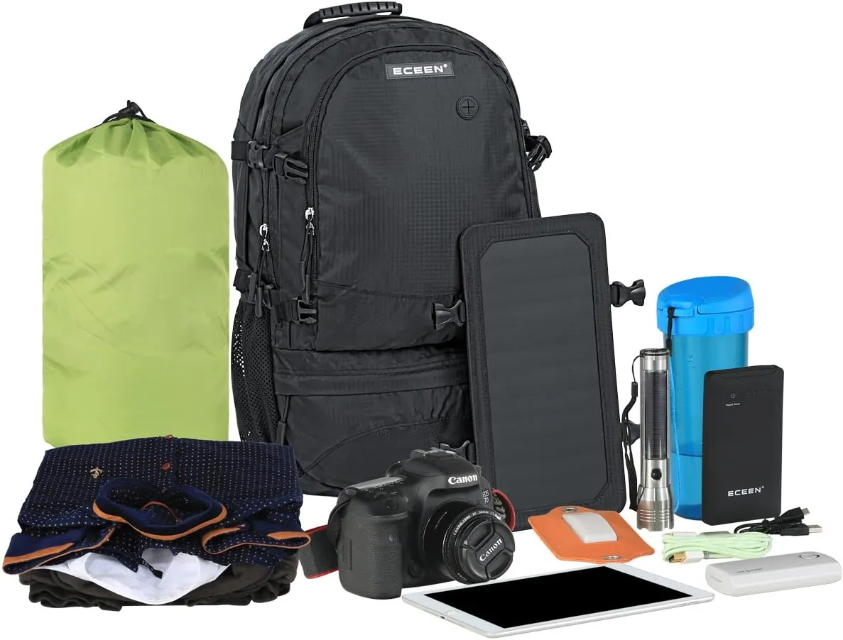 Solar Backpack 7W Solar Panel Charge for Cell Phones and 5V Device Power Supply