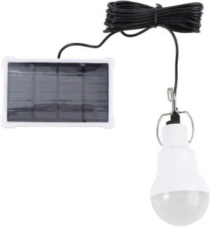 Solar Powered Led Camping Light Portable Rechargeable Tent Lamp for Outdoor Use Emergency Bulb USB Charging Compact Design Includes Wire Hook
