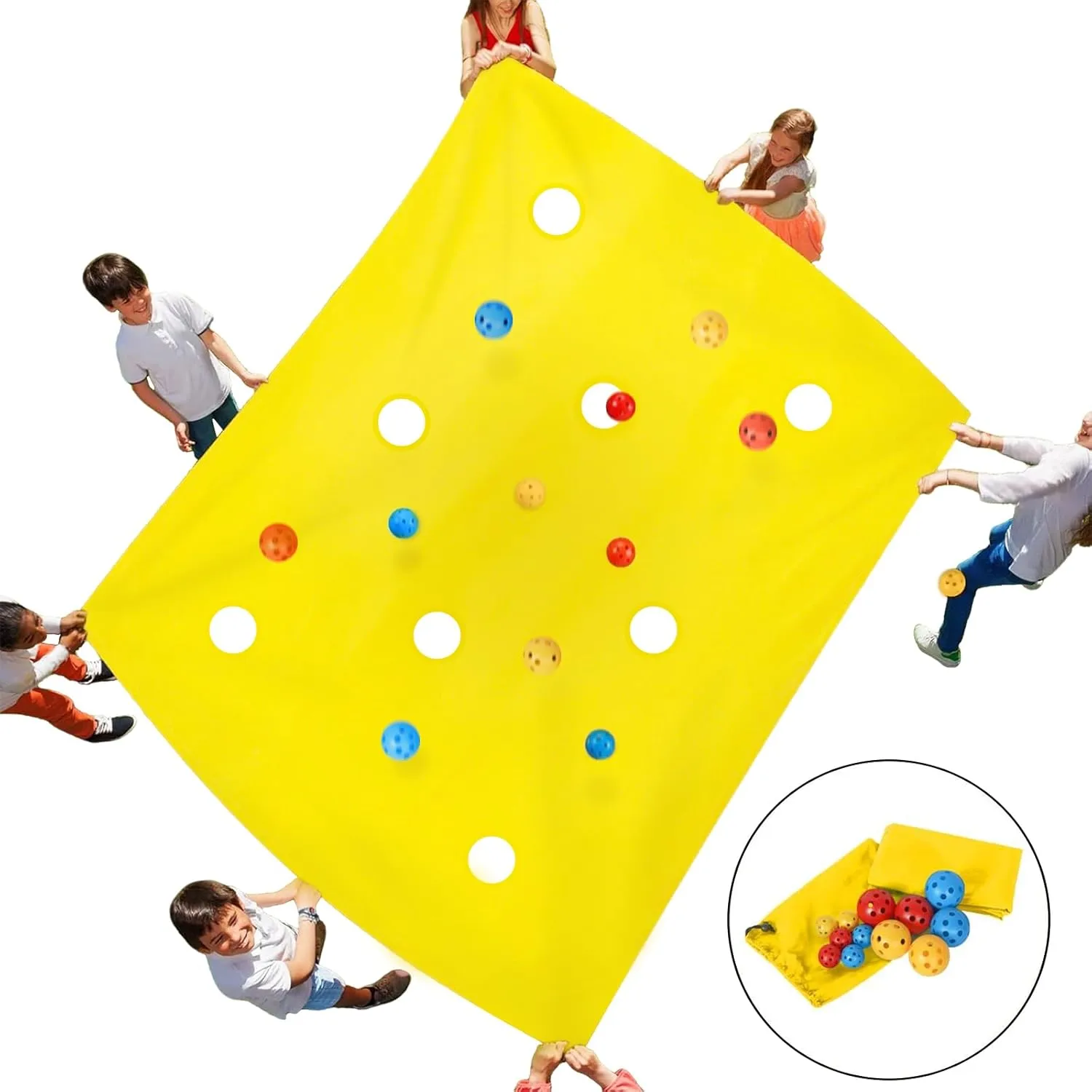 Sonyabecca Hole Tarp Team Building Exercise Activities Games Teamwork Group Learning Fun Playing Yellow