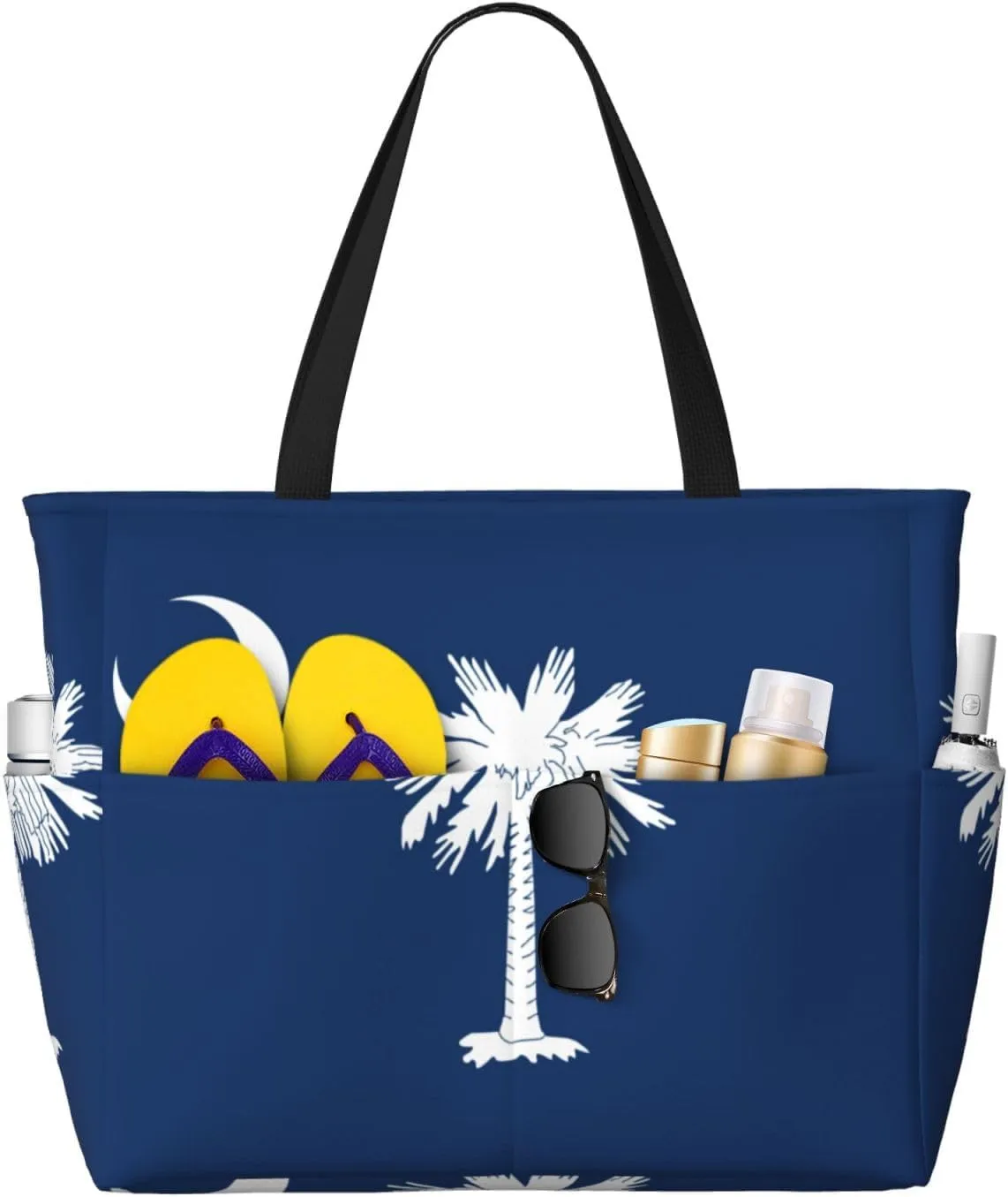 South Carolina Flag Print Generic Large Capacity Beach Travel Bag - Swim Backpack/Family- Pool Accessories